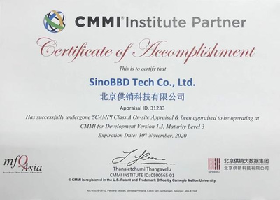 北京供銷科技獲CMMI3級認證，研發(fā)管理能力邁上新臺階，引領北京軟件開發(fā)新標桿